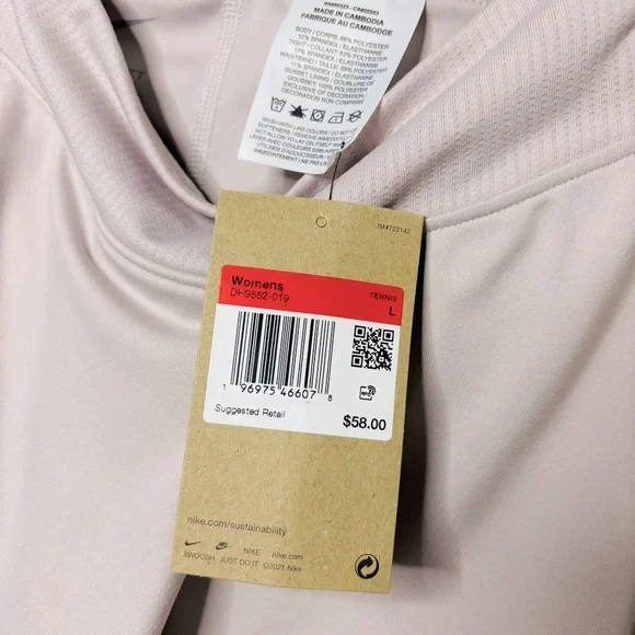 Nike Court New Victory Flouncy Tennis Skirt / Skort L Platinum Violet Dri-Fit - Picture 10 of 11